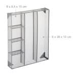 Organizator de birou/sertar, 6 compartimente, gri, 6 x 38 x 30 cm, Relaxdays - imagine 5