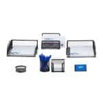 Set organizatoare de birou, 7 piese, negru, Relaxdays