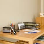 Set organizatoare de birou, 7 piese, negru, Relaxdays - imagine 2