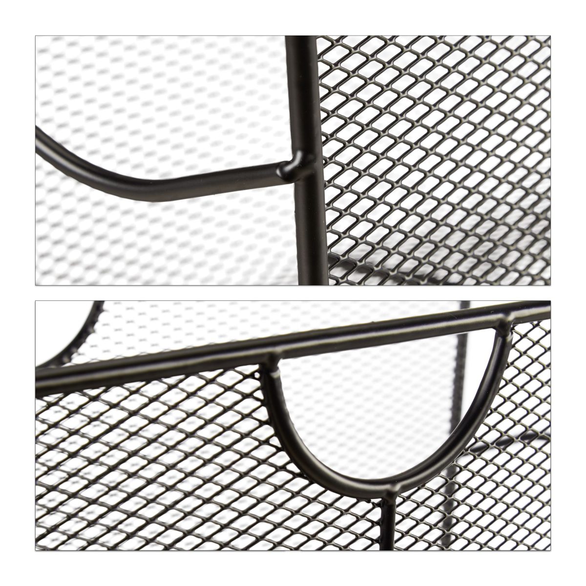 Suport metalic pentru ziare/carti/reviste, 27 x 39 x 17 cm, negru, Relaxdays - imagine 3