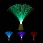 Lampa cu fibra optica, LED, 4 culori schimbabile, Relaxdays