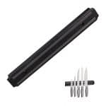 Suport magnetic pentru cutite, negru, 5 x 33 x 1.5 cm
