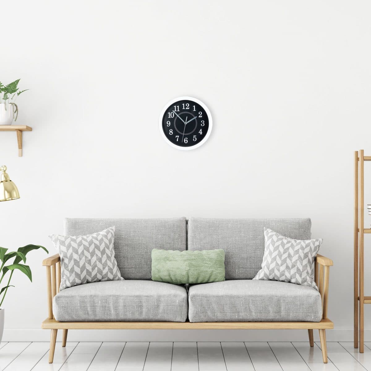 Ceas de perete, clasic, diametru 20 cm, alb - imagine 2