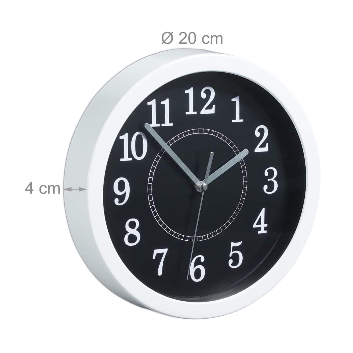 Ceas de perete, clasic, diametru 20 cm, alb - imagine 3