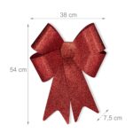 Funda mare XL rosie, 54 x 38 cm, pentru Craciun, cadouri, decor - imagine 5