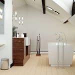 Suport pentru prosoape cu 2 brate, negru, otel/MDF - imagine 2