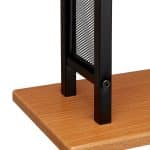 Suport pentru prosoape cu 2 brate, negru, otel/MDF - imagine 6
