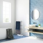 Suport prosoape din otel cromat, 3 sine, argintiu, 83 x 40 x 18 cm - imagine 3