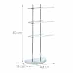 Suport prosoape din otel cromat, 3 sine, argintiu, 83 x 40 x 18 cm - imagine 4