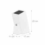 Bloc de cutite gol din bambus, 25 x 11 x 17 cm, alb/negru - imagine 2
