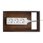 Organizator de cabluri, cutie din bambus, 16,5 x 25,5 x 14 cm, maro, Relaxdays - imagine 7