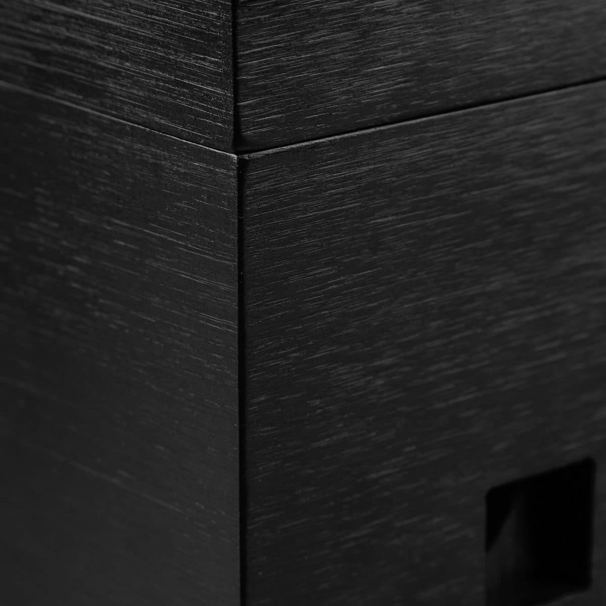 Organizator de cabluri, cutie din bambus, 16,5 x 25,5 x 14 cm, negru, Relaxdays - imagine 8