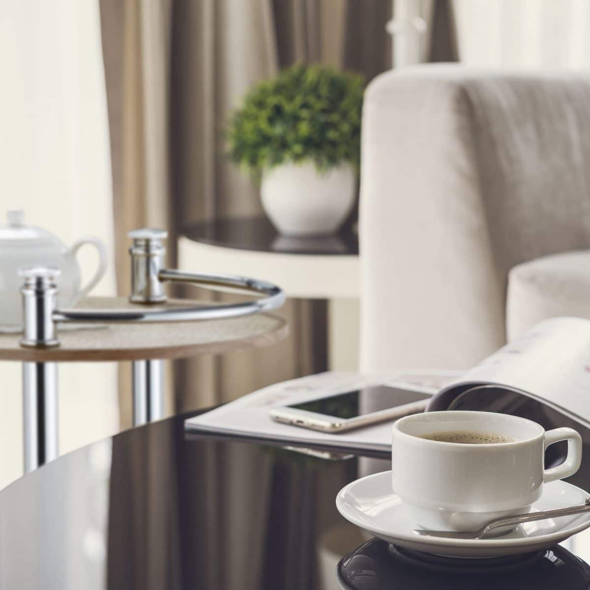 Carucior servire cu 2 rafturi,  76 x 82 x 39 cm, maro - imagine 4