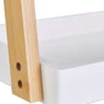 Oglinda cosmetica rotativa cu raft, Ø 32,5 cm, bambus, 57 x 43 x 22 cm - imagine 8