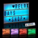 Caseta luminoasa, in 13 culori, 85 piese negre, Relaxdays