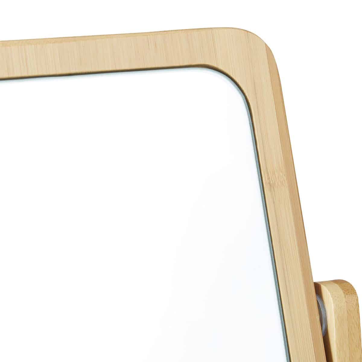Oglinda cosmetica, rotire 360°, cadru din bambus,  27 x 26,5 x 7 cm - imagine 7