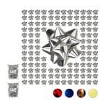 Set fundite pentru cadouri, autoadezive, 300 bucati, argintii