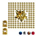 Set fundite pentru cadouri, autoadezive, 300 bucati, auriu