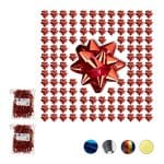 Set fundite pentru cadouri, autoadezive, 300 bucati, rosii