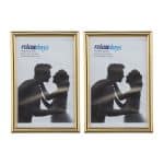 Set de 2 rame pentru fotografii 15 x 20 cm, aurii, Relaxdays