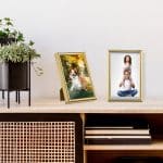 Set de 2 rame pentru fotografii 15 x 20 cm, aurii, Relaxdays - imagine 2