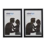 Set de 2 rame pentru fotografii 15 x 20 cm, negru, Relaxdays