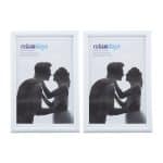 Set de 2 rame pentru fotografii 15 x 20 cm, alb, Relaxdays