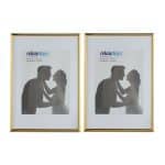 Set 2 rame pentru fotografii A4, gold, Relaxdays