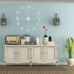 Ceas de perete, design 3D, XL, cifre autoadezive, argintiu - imagine 6