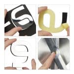 Ceas de perete, design 3D, XL, cifre autoadezive, argintiu - imagine 8