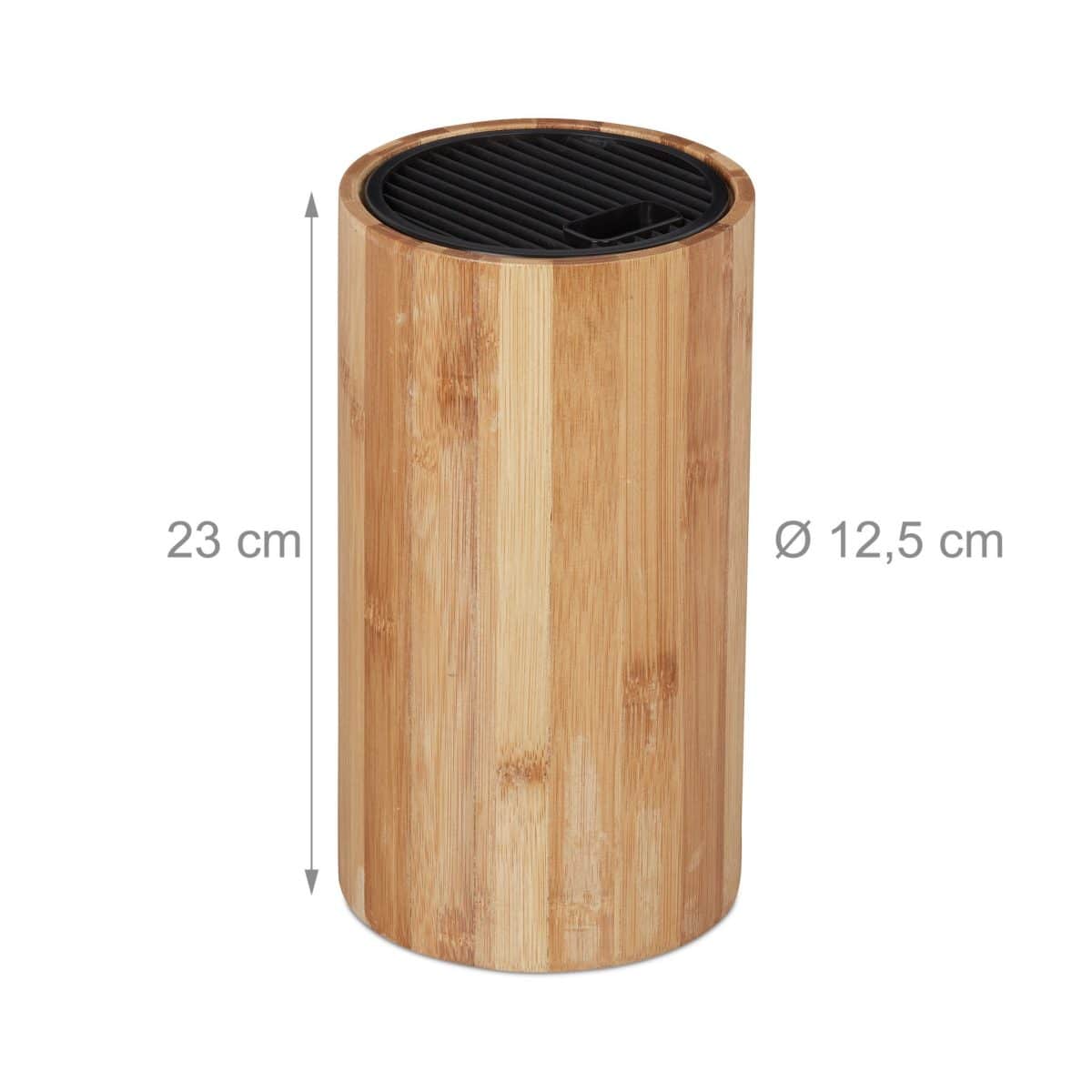 Bloc de cutite gol din bambus,  23 x 12,5 cm, natur - imagine 4