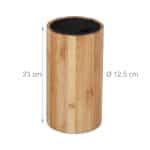Bloc de cutite gol din bambus,  23 x 12,5 cm, natur - imagine 4