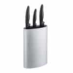 Bloc de cutite gol, argintiu,  22 x 16,5 x 6,5 cm