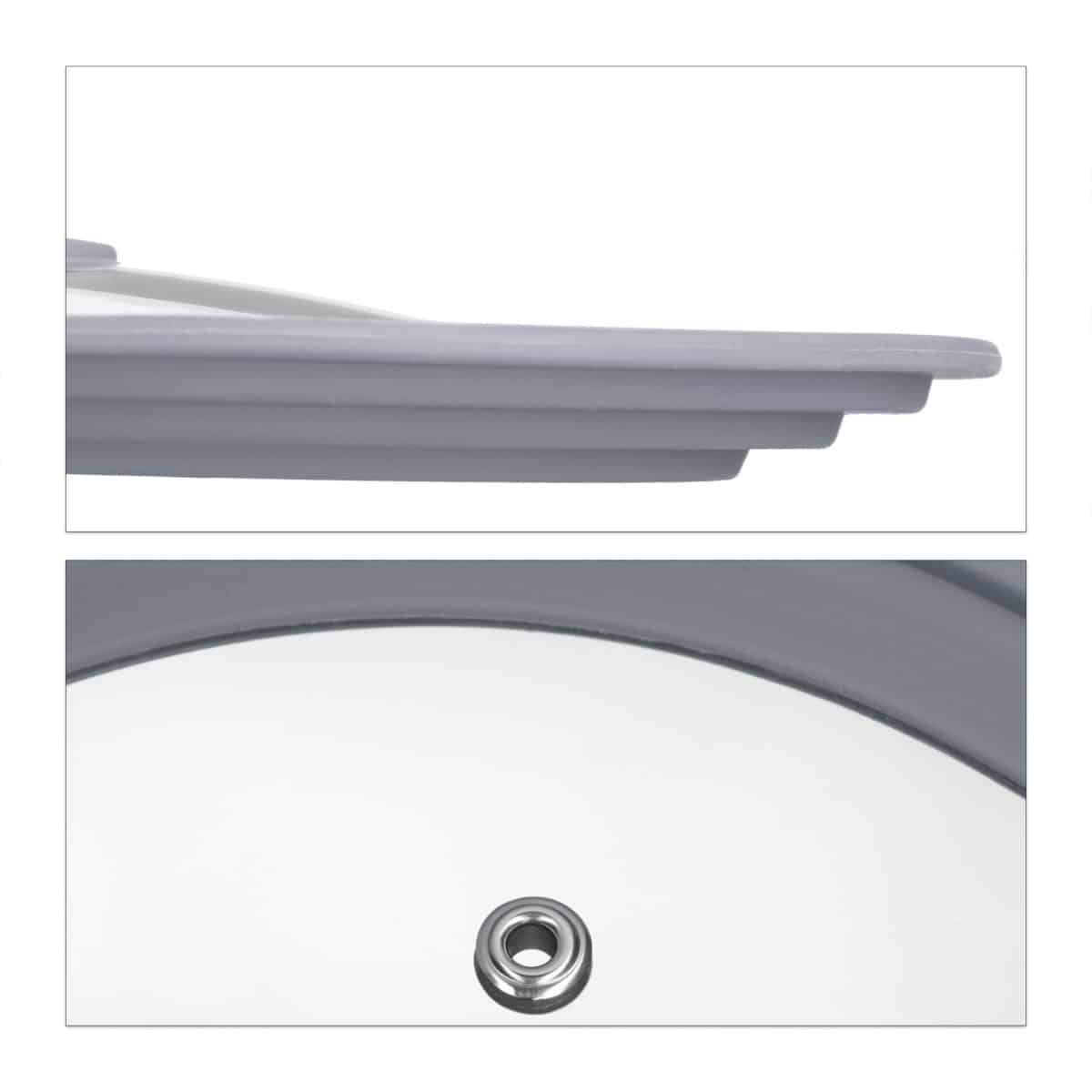 Capac pentru oale sau tigai, 20-24 cm, gri - imagine 2