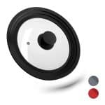 Capac pentru oale sau tigai, 20-24 cm, negru