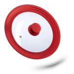 Capac pentru oale sau tigai, 22-26 cm, rosu