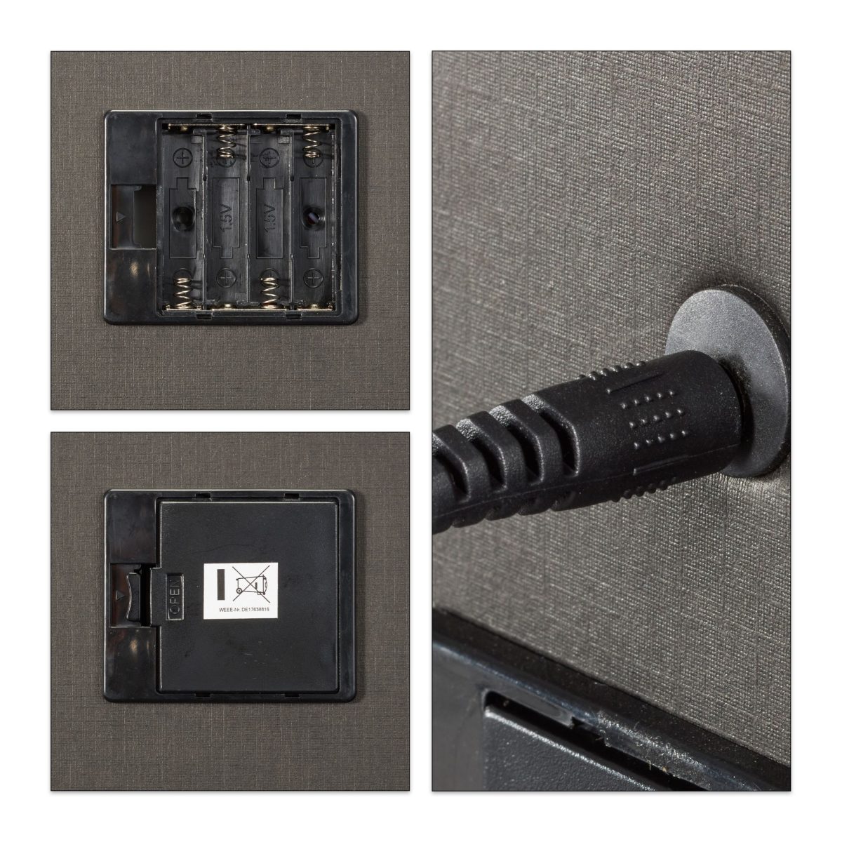 Oglinda cosmetica cu LED, control tactil, 3 niveluri de luminozitate, negru - imagine 8