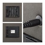 Oglinda cosmetica cu LED, control tactil, 3 niveluri de luminozitate, negru - imagine 8