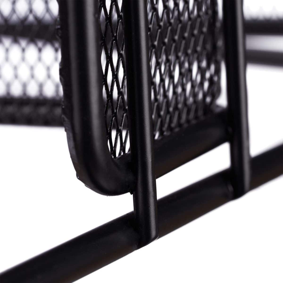 Organizator metalic, de birou/perete, 3 compartimente, negru 32 x 33 x 25 cm - imagine 8