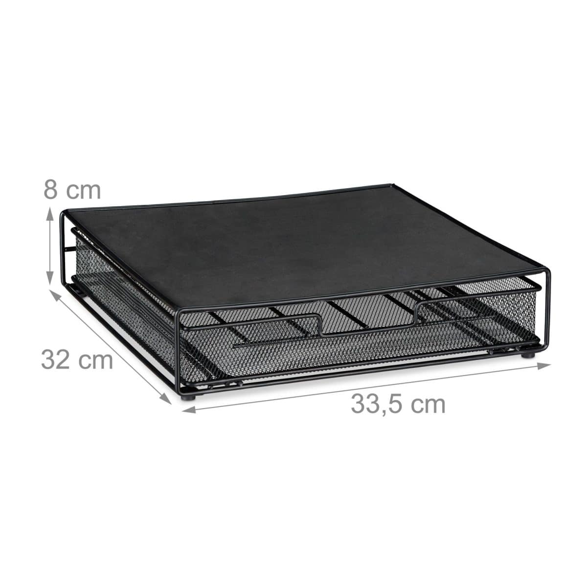 Suport pentru 36 capsule, compatibil Dolce Gusto, cu suport cafetiera, stand orizontal, 8 x 33,5 x 32 cm - imagine 4