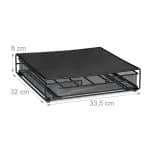 Suport pentru 36 capsule, compatibil Dolce Gusto, cu suport cafetiera, stand orizontal, 8 x 33,5 x 32 cm - imagine 4