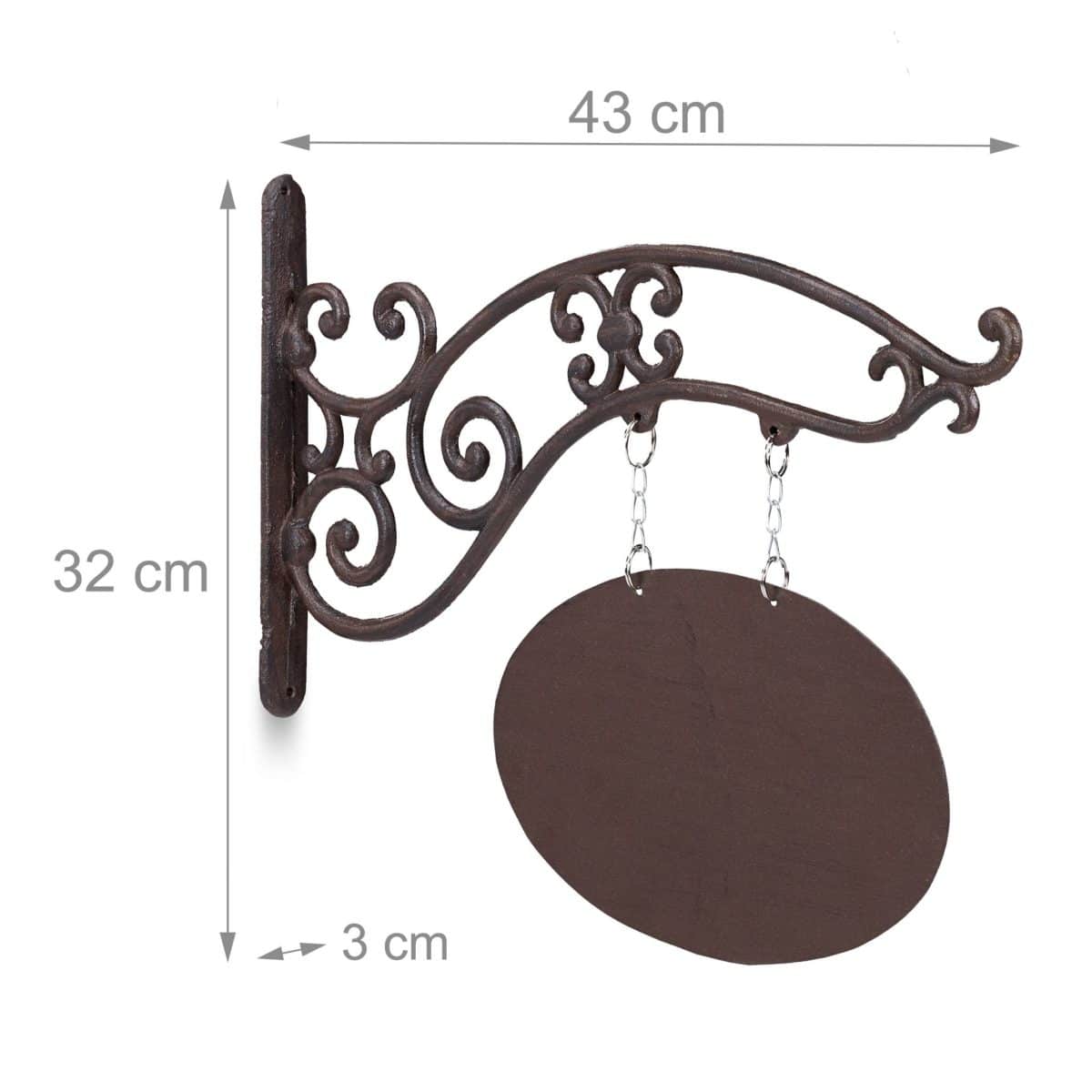 Decor perete, personalizabil, pancarta, dimensiuni 32 x 43 x 3 cm, Relaxdays - imagine 4