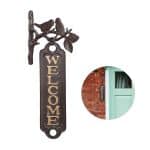 Decor perete "Welcome", dimensiuni 39,5 x 18 x 2 cm, Relaxdays