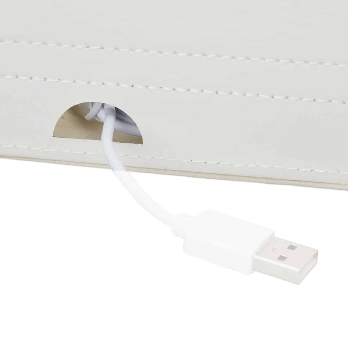 Organizator de birou cu 5 compartimente, alb, Relaxdays - imagine 6