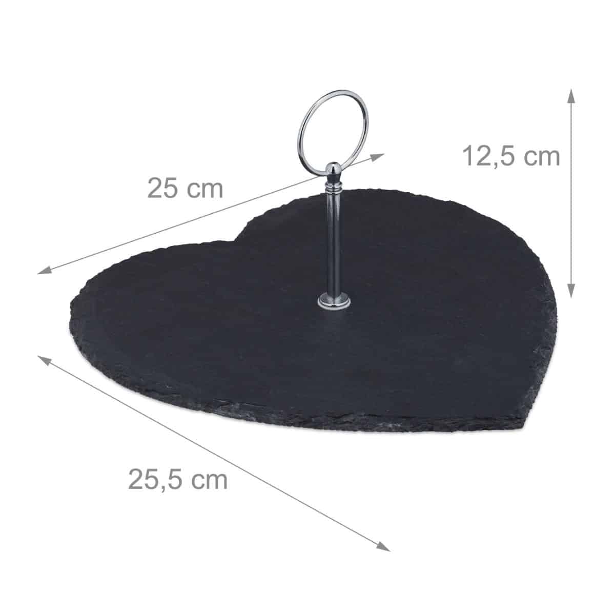 Platou servire, forma inima, 12.5 x 25 x 25.5 cm - imagine 6