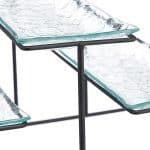 Set platouri si suport prajituri, 5 farfurii, sticla, 17,5 x 46 x 24,5 cm - imagine 8