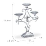 Sfesnic vintage cu 3 brate, fabricat din fonta, dimensiuni 28,5 x 23 x 7,5 cm, gri, Relaxdays - imagine 4