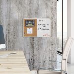 Tabla 2in1, panou pluta si whiteboard, 30 x 45 cm, Relaxdays - imagine 2