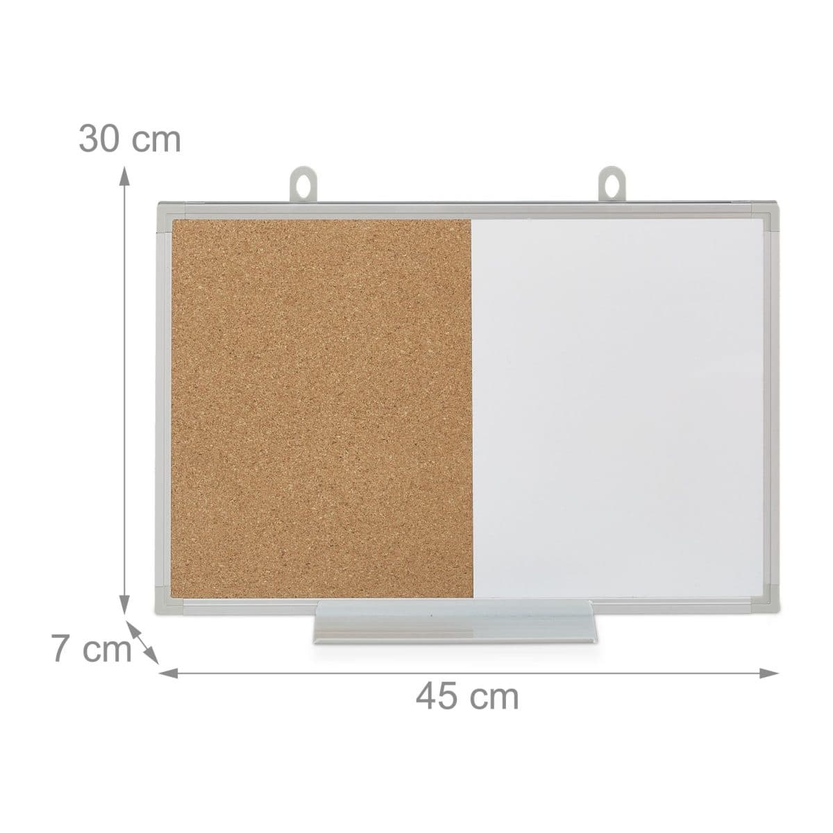 Tabla 2in1, panou pluta si whiteboard, 30 x 45 cm, Relaxdays - imagine 4