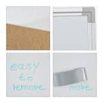 Tabla 2in1, panou pluta si whiteboard, 30 x 45 cm, Relaxdays - imagine 7